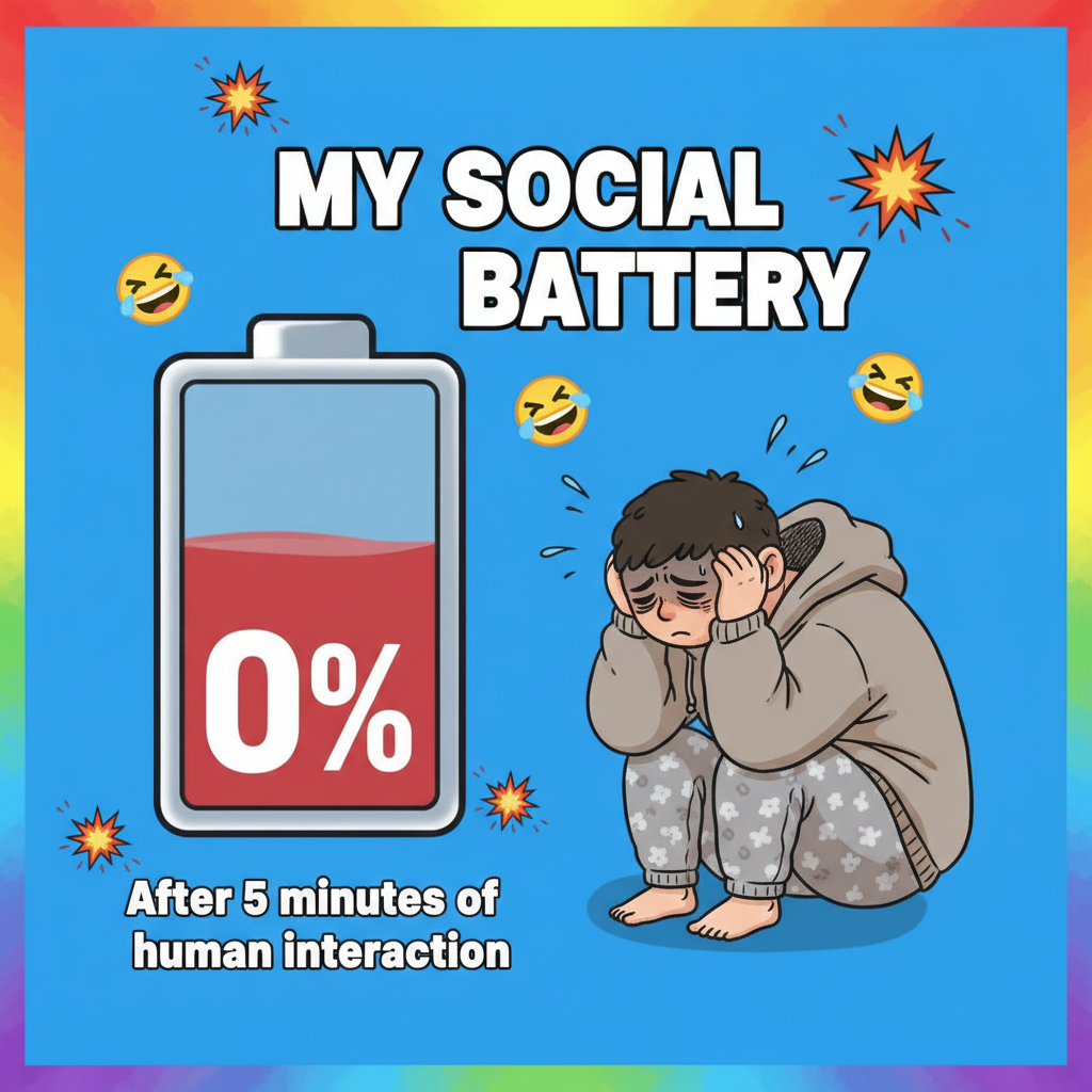 My social battery after 1 hour of 'networking': *flatline*