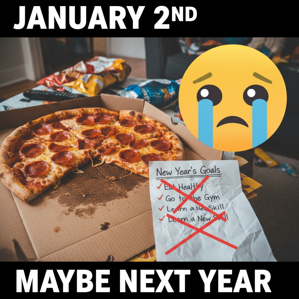 My New Year's resolution lasted until January 2nd. Send snacks.