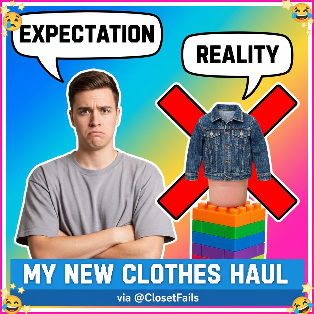 That moment when your online purchase arrives and it's 3 sizes too small.