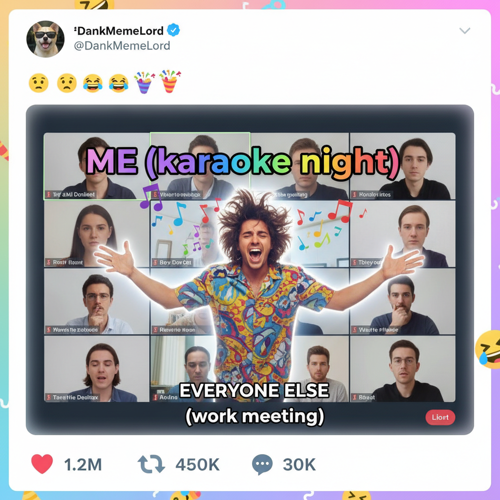 My mic was off the whole Zoom call, but my camera caught me singing along to my playlist. 🤦‍♀️