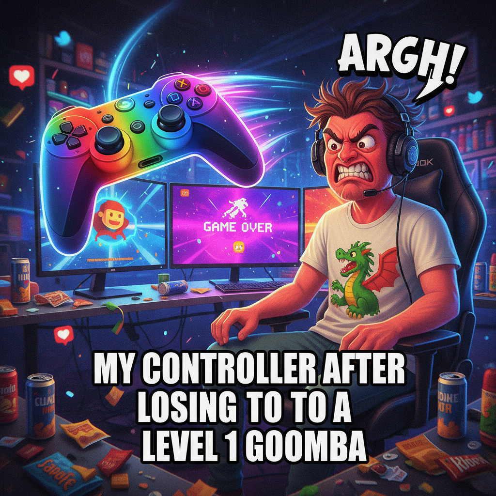 My controller just flew across the room. It wasn't me, it was the lag. Definitely the lag. 🎮😡