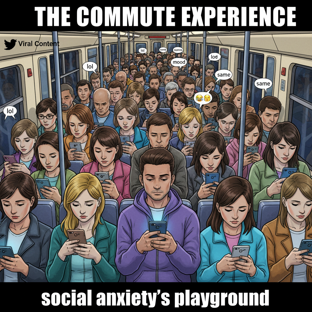 Public transport is just a social experiment to see how long we can avoid eye contact.