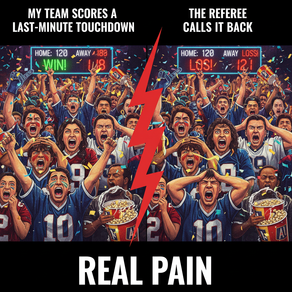 My team won: best fans ever! My team lost: FIRE EVERYONE, THE WORLD IS ENDING!