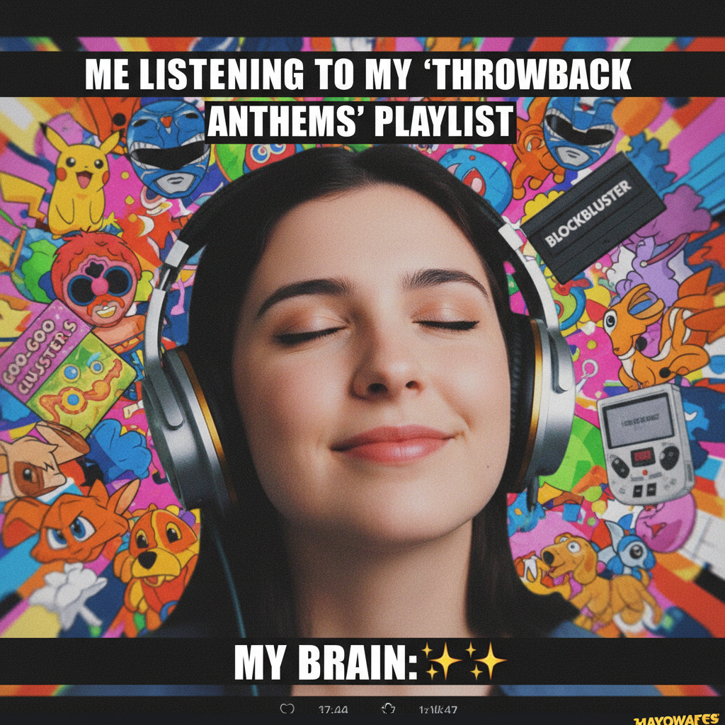 Hearing THAT one song from my childhood and suddenly I'm 8 again, no responsibilities