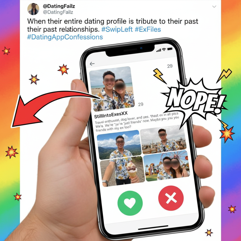 Matched with someone who only posts pics with their ex. Swipe left faster than light speed. 🏃‍♀️