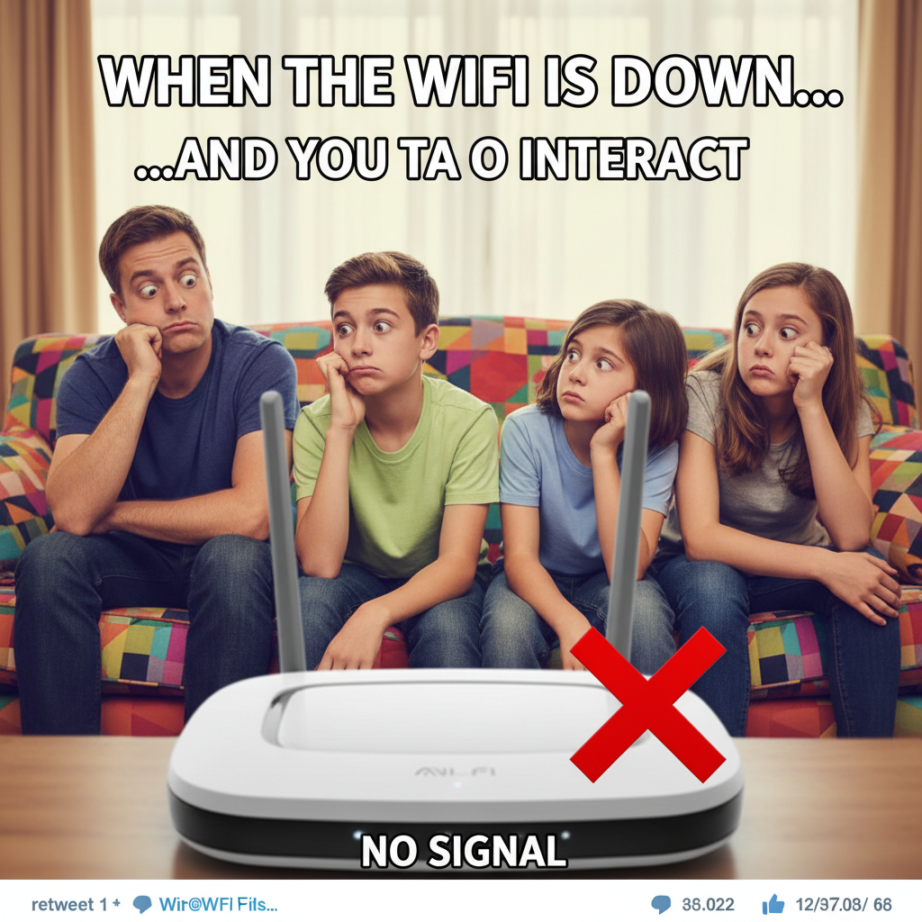 The WiFi is down. Guess I'll just... talk to my family? This is wild.