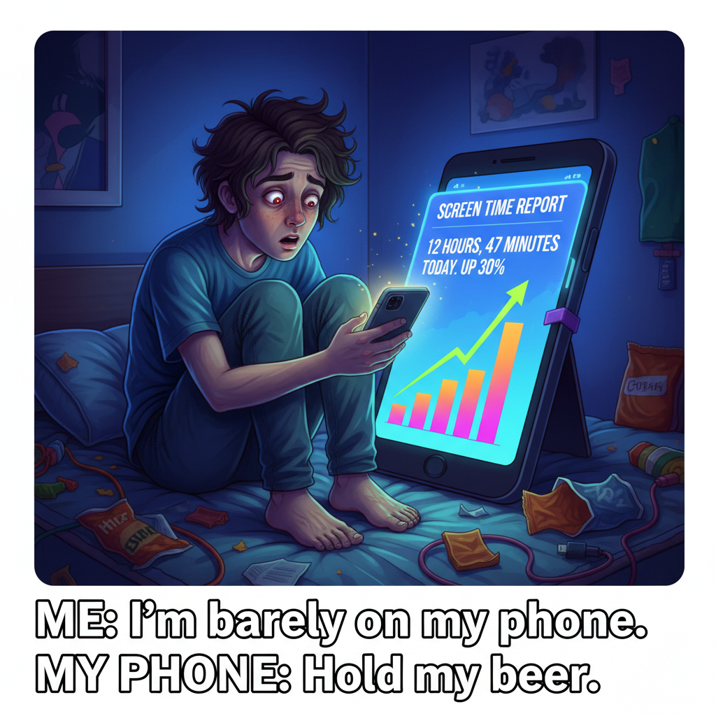 My screen time report is basically a memoir of my life. Send help.