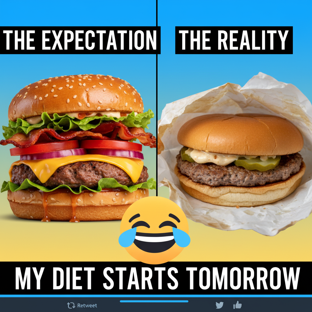 Ordered a gourmet burger. Got a sad patty on a soggy bun.