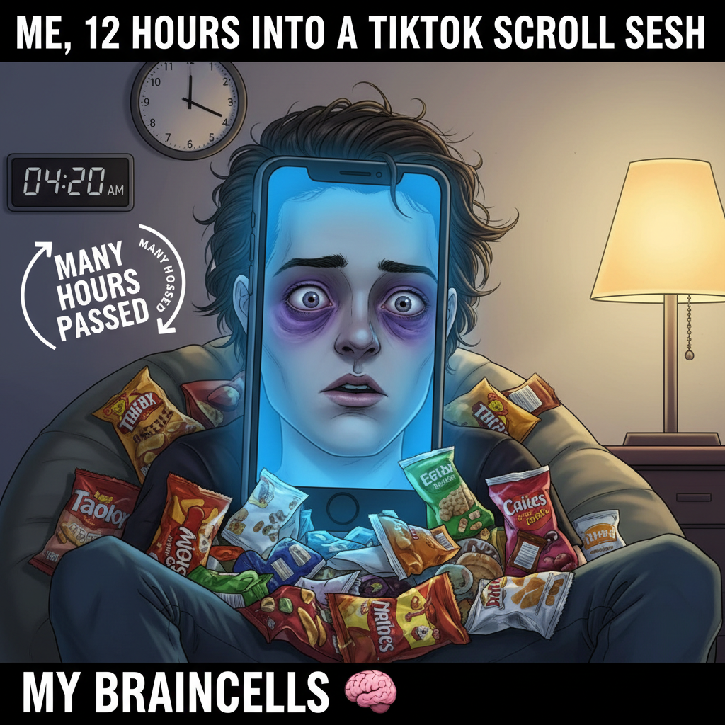 Me: 'I'll just check Twitter for 5 mins.' *3 hours later, scrolling through ancient memes*