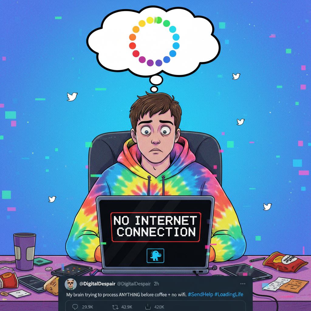 The WiFi goes down: My brain cells: *emergency shutdown initiated*