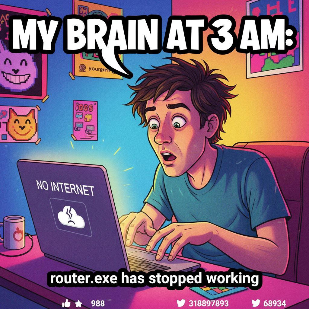 The WiFi went down. My brain immediately reverted to dial-up sounds.