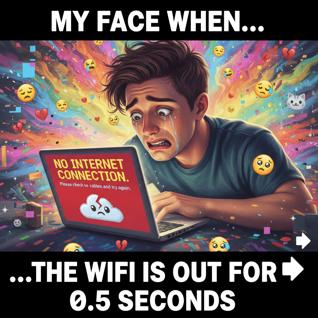 The wifi went down. I'm now forced to interact with my family. Send thoughts & prayers.