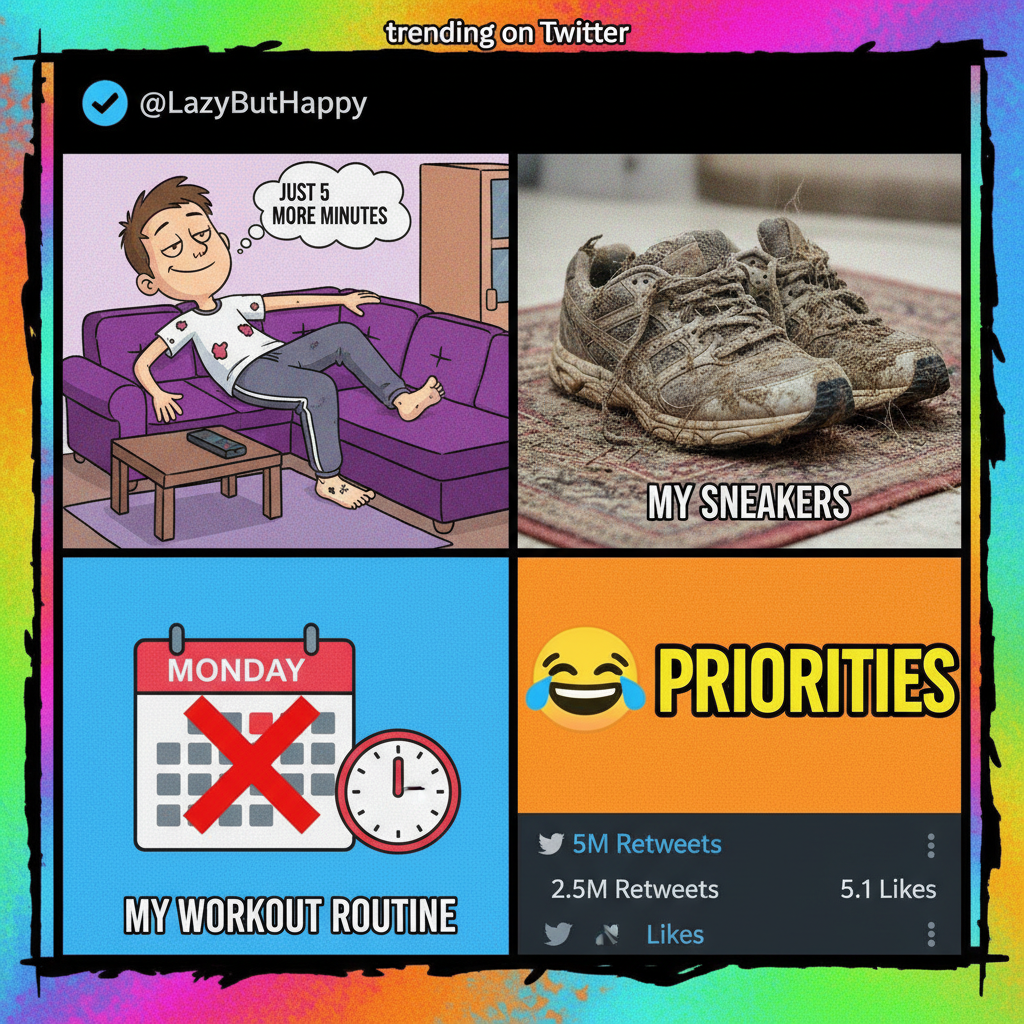 My New Year's resolution was to go to the gym. My current resolution is to find the remote.