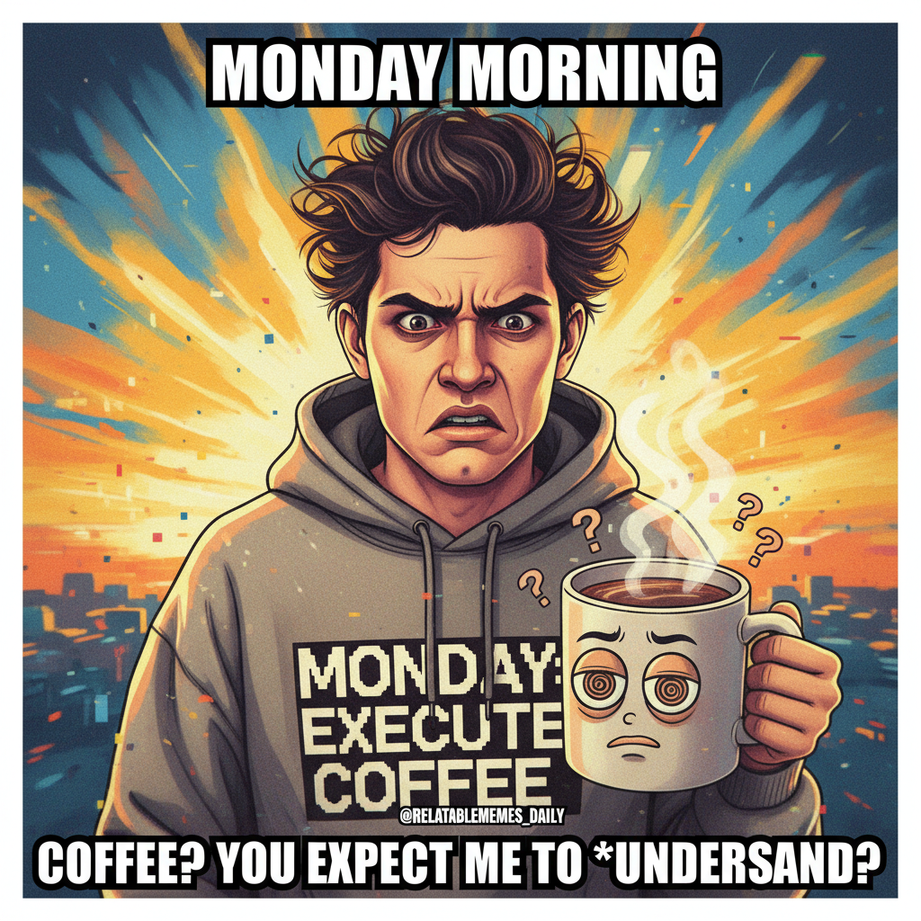 My brain on Monday morning: 'Did I actually sleep, or was that just a long blink?'