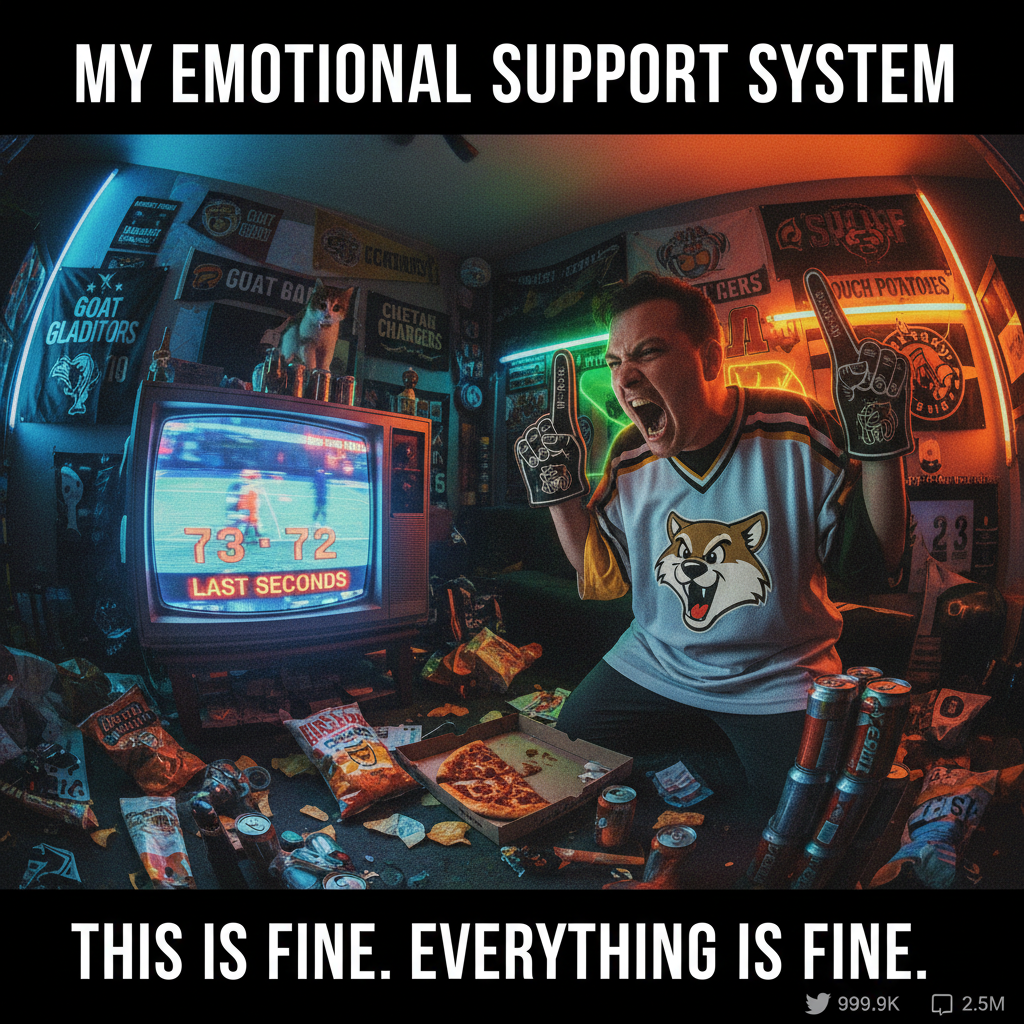 My team won, and I'm pretty sure my neighbors think I'm being murdered. Worth it. #SportsFan