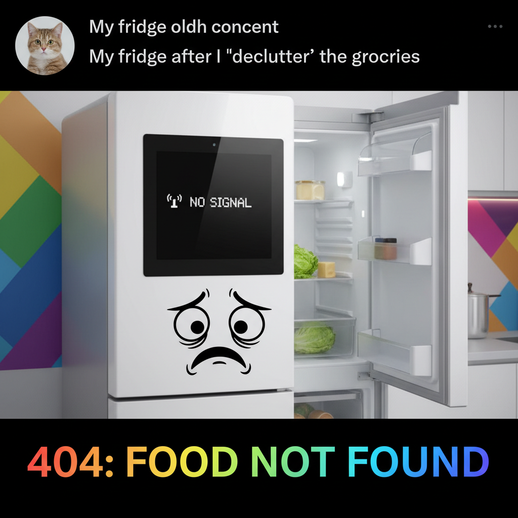 The wifi went down. I'm pretty sure I just heard my smart fridge scream.