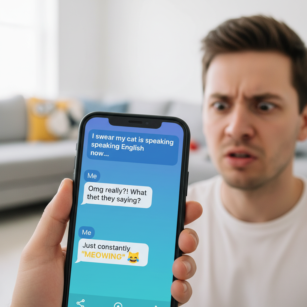 Autocorrect changed 'meeting' to 'meowing.' My boss thinks I'm a cat now.