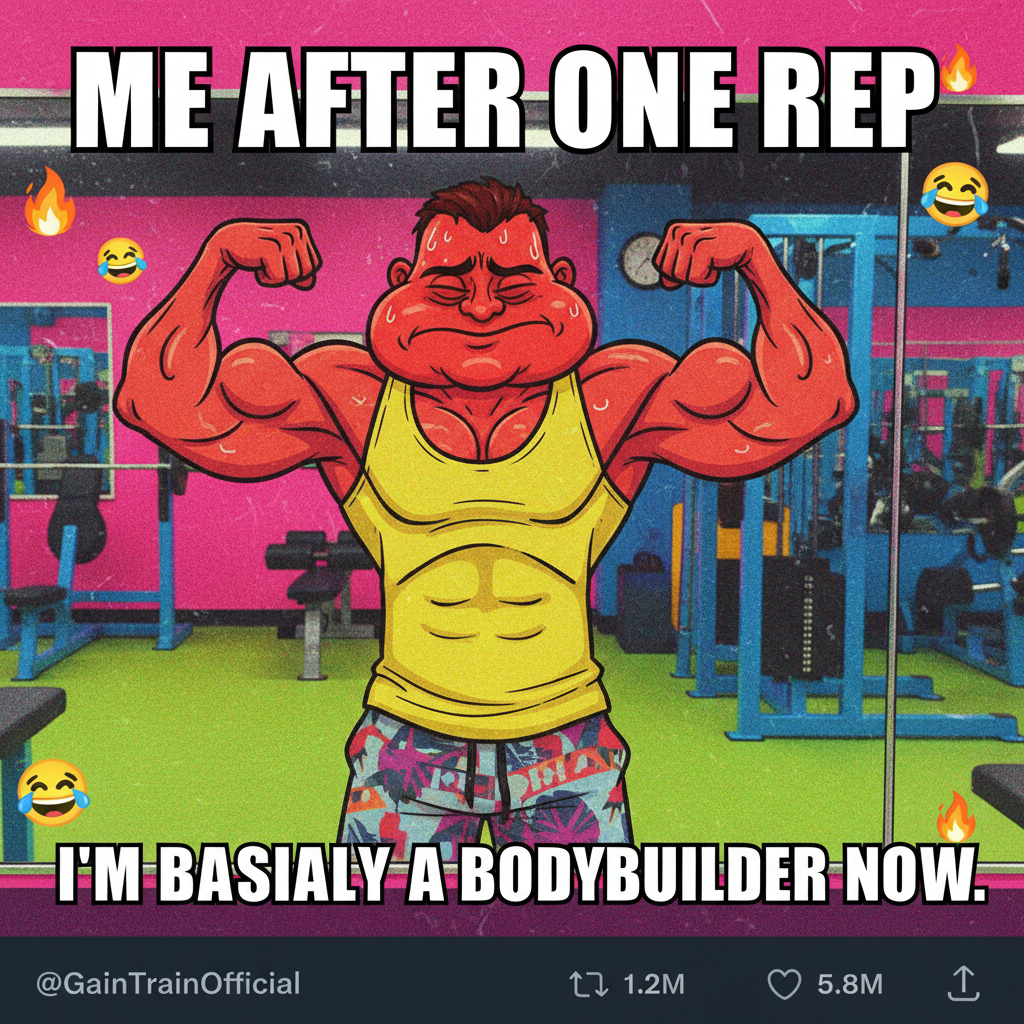 Went to the gym. Did one rep. Now I'm an athlete. Don't @ me.