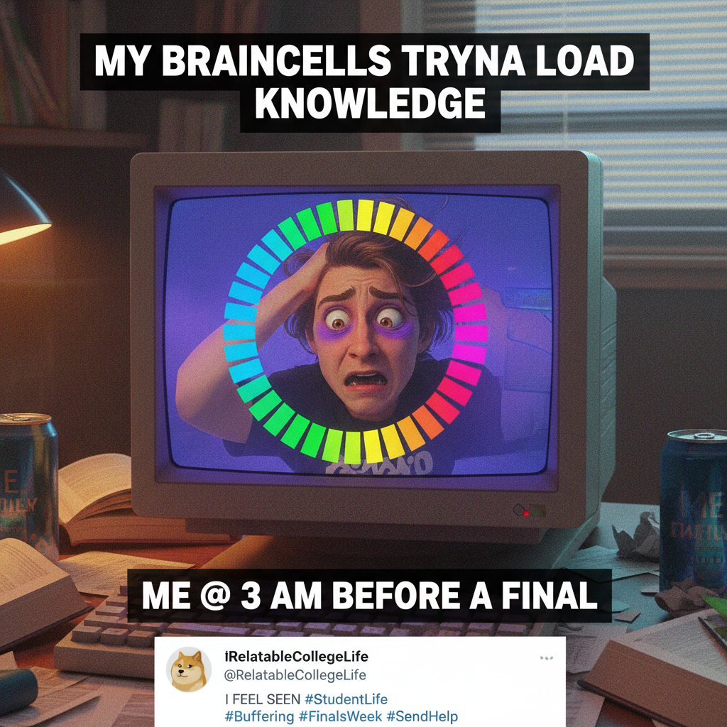 My brain during exam season is just dial-up internet trying to load a 4K video.