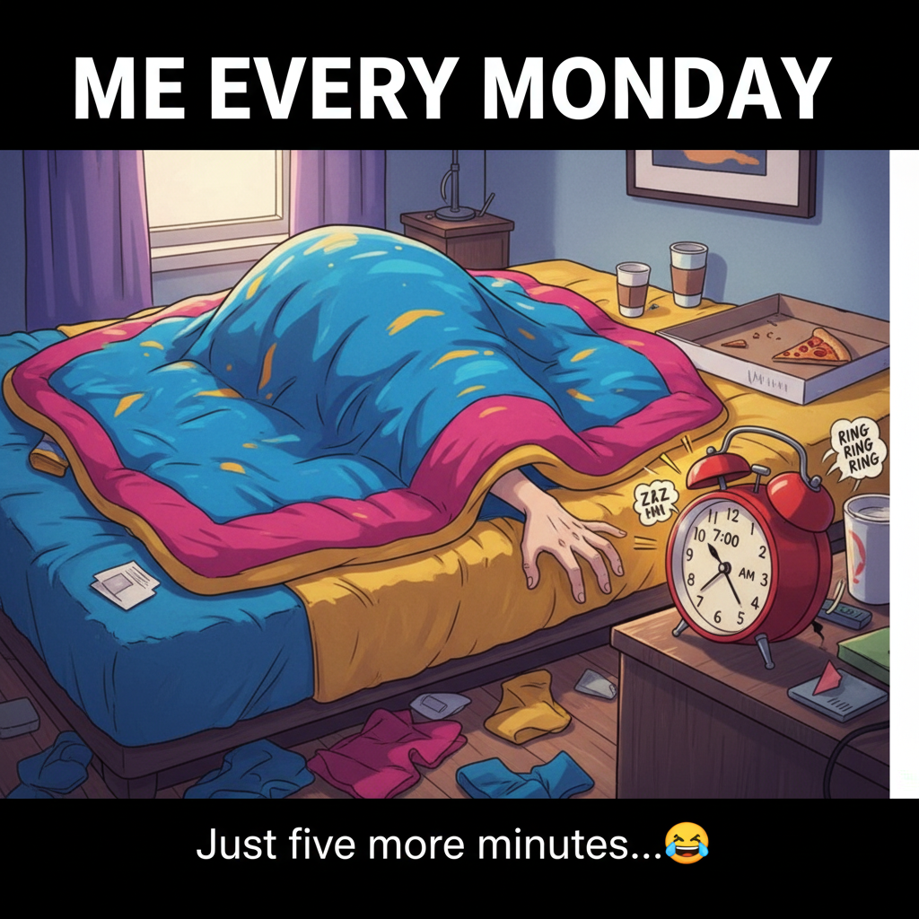 Monday morning mood: My bed is a black hole and I'm its willing prisoner.