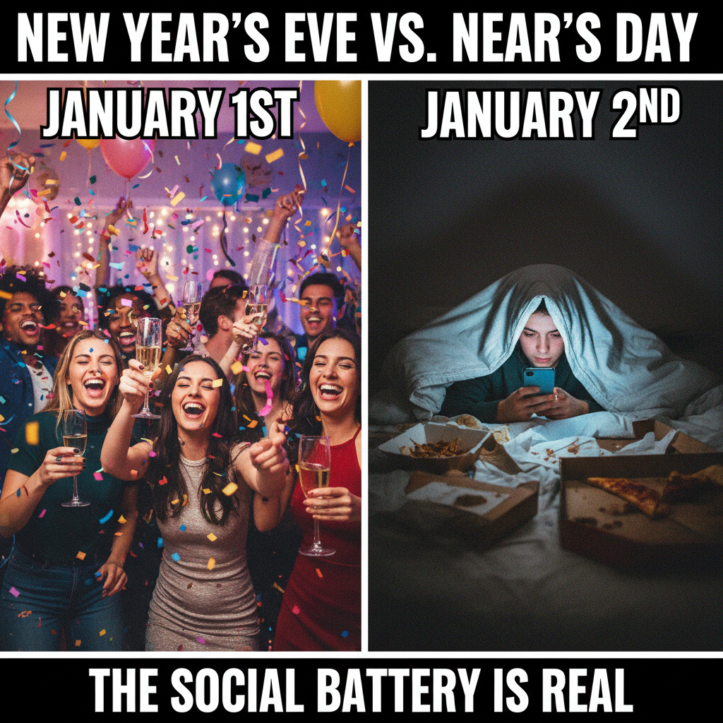 Extroverts: 'Let's go out!' Introverts: *pretends to be asleep*