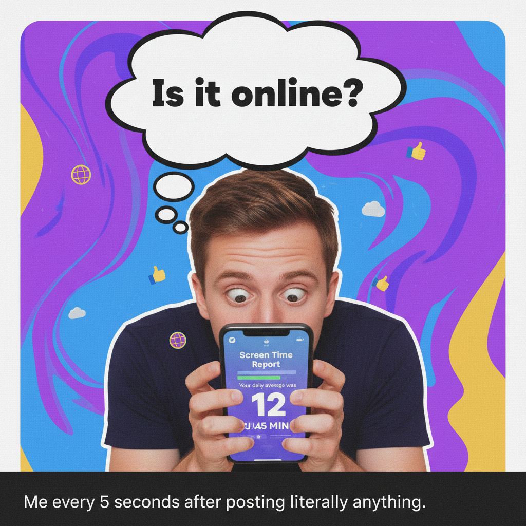My screen time report just called me out. It said, 'You know, there's a world outside.' I said, 'Is it online?'