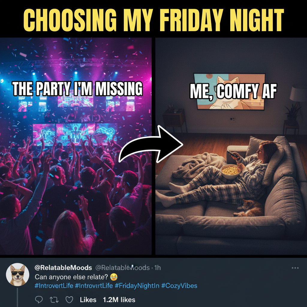 Friday night plans: Clubbing. Friday night reality: PJs and a documentary. No regrets. 😴