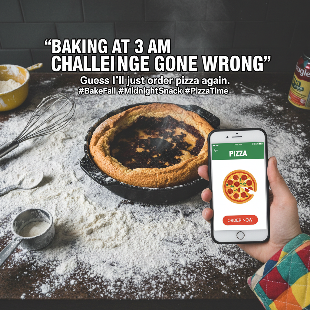 Tried to make a soufflé. Now my kitchen looks like a crime scene. Send pizza.