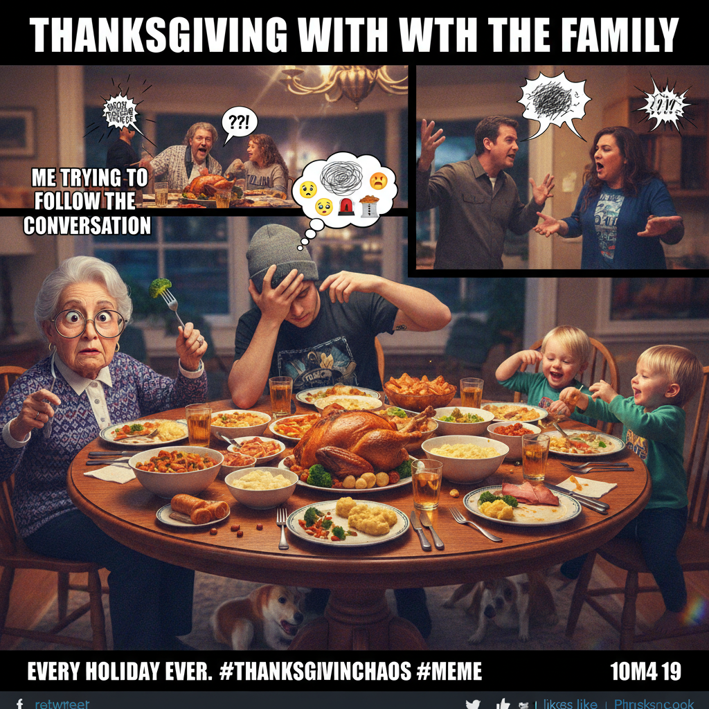 Grandma just asked if my 'internet friends' are coming to Thanksgiving. Chaos confirmed.