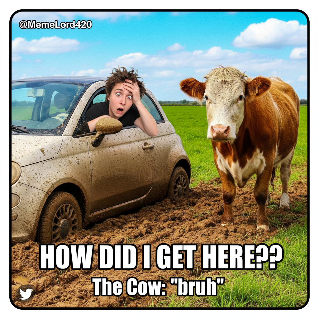 GPS said 'turn right.' I'm now in a field talking to a cow. This is fine.