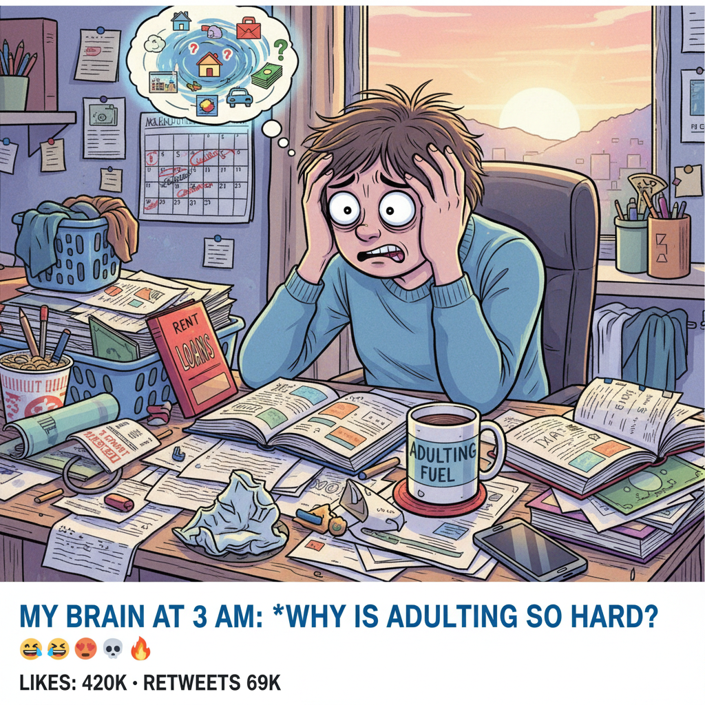 My adulting plan for today: caffeinate, procrastinate, then panic. Repeat.