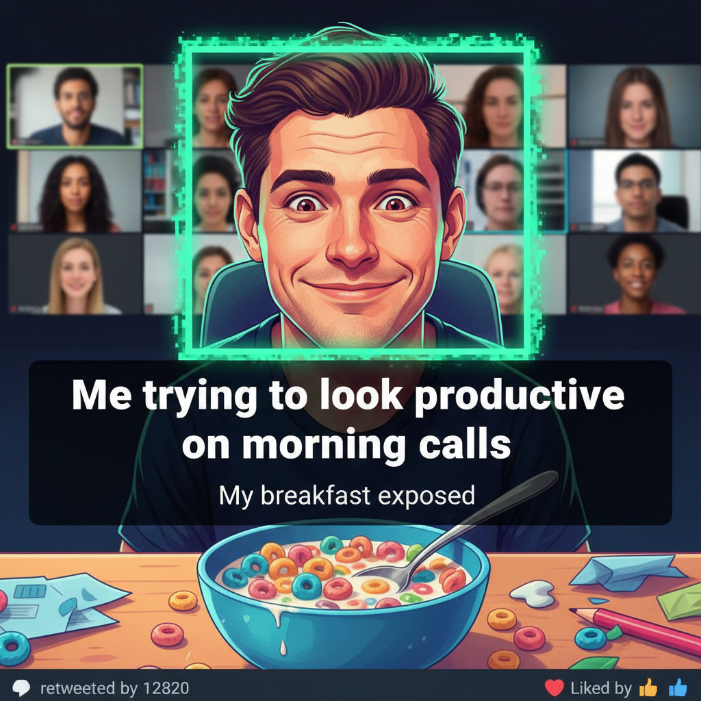 My coworker just asked if I was 'on mute' during a video call. I was literally eating cereal. #WFHlife