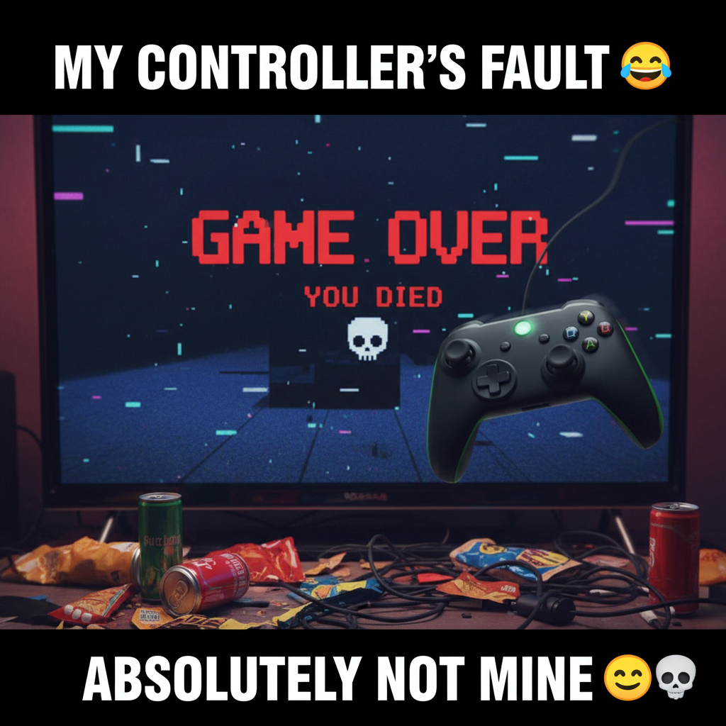 My controller just flew across the room. It wasn't my fault, the game cheated! #GamingRage