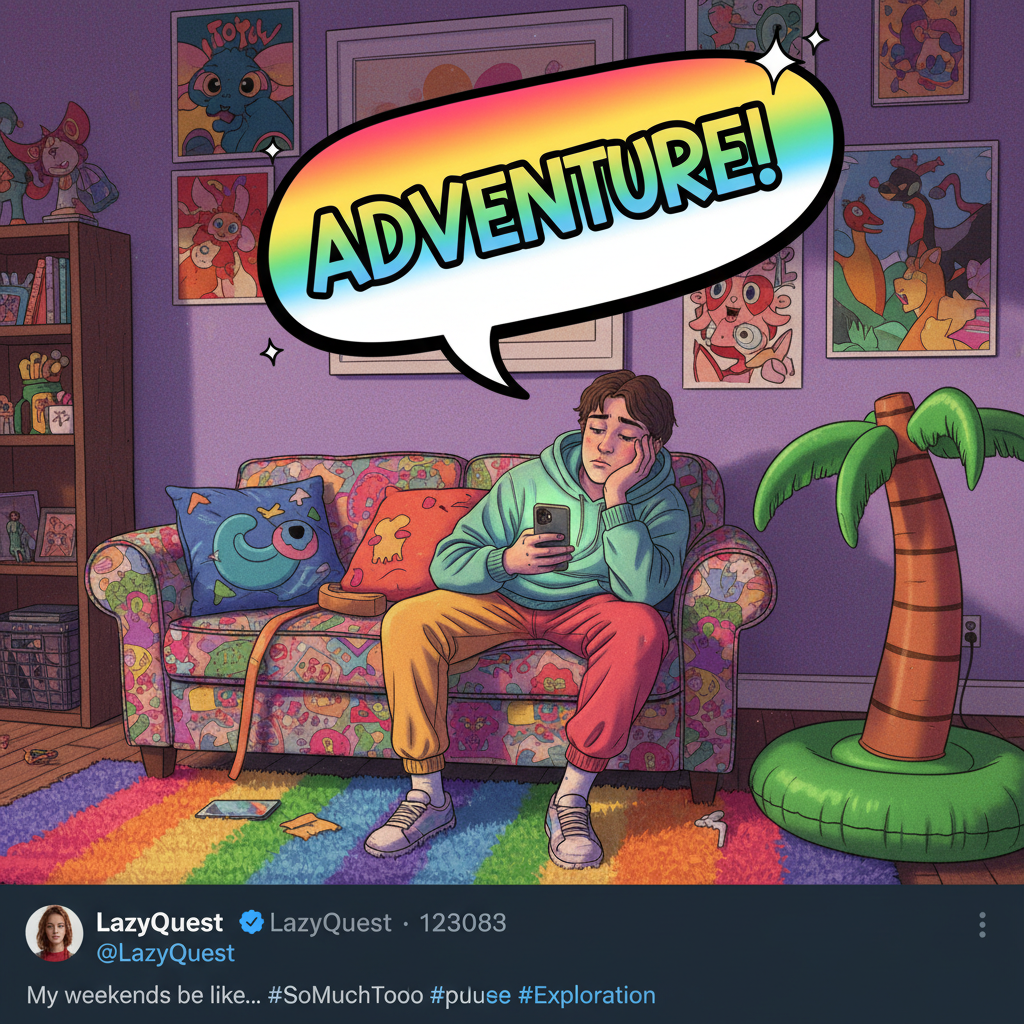 His profile said 'loves adventure.' Turns out 'adventure' was just his couch. #DatingAppFails