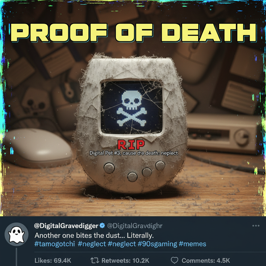 Found my old Tamagotchi. It's still dead. Some things never change. #ChildhoodNostalgia