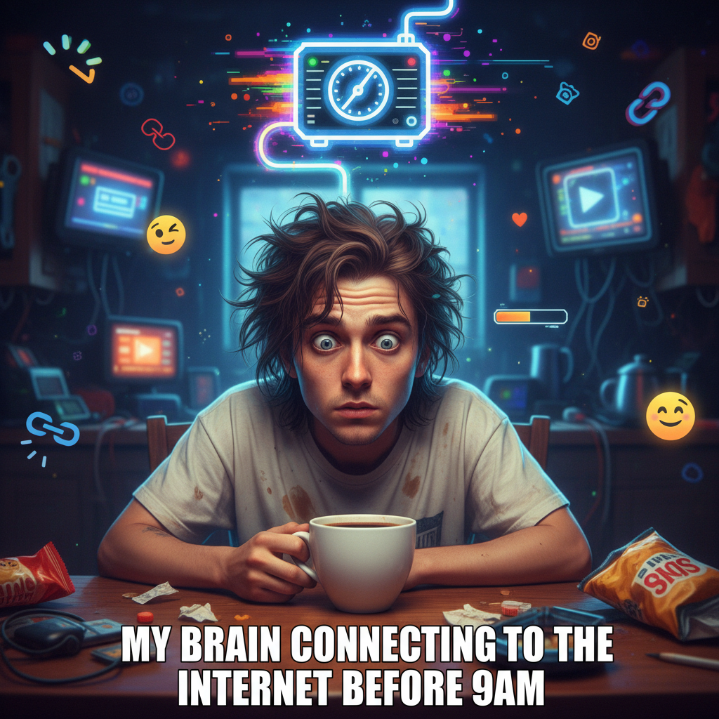 My brain on Monday mornings is just a dial-up modem trying to connect to reality.