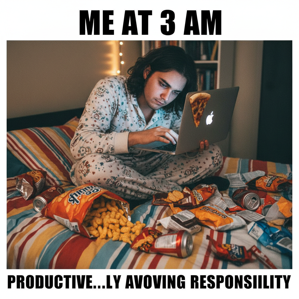 My WFH 'office' is currently my bed, wearing pajamas, pretending to be productive. It's fine.