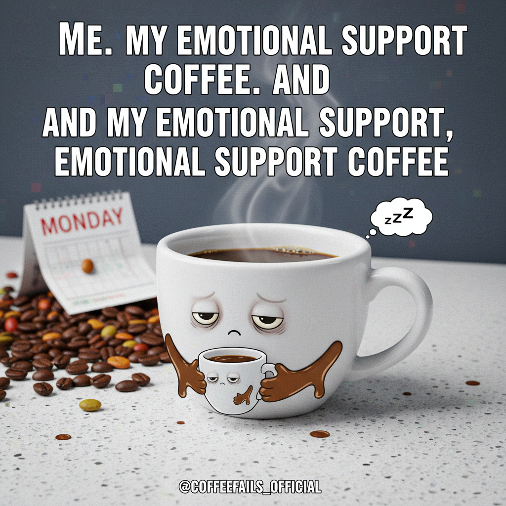 Monday morning mood: My coffee needs a coffee. And maybe a vacation. ☕