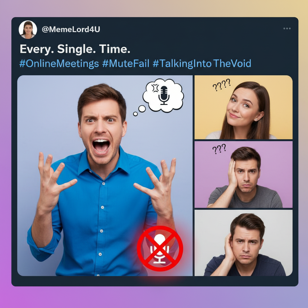 My mic was off for 10 mins on Zoom. My entire monologue about my cat's antics was unheard. 🤦‍♂️