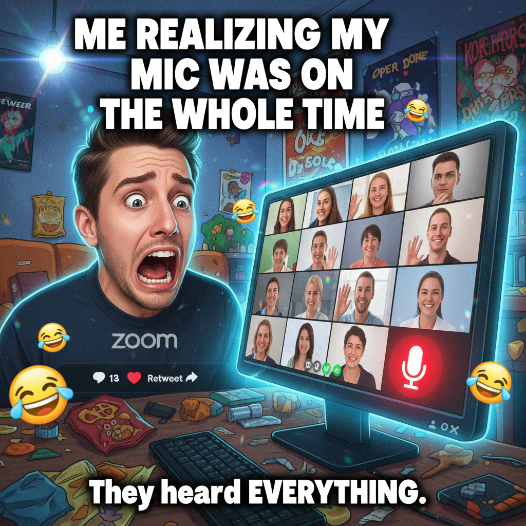 My camera was off during the Zoom meeting, but my mic was on. RIP my career.