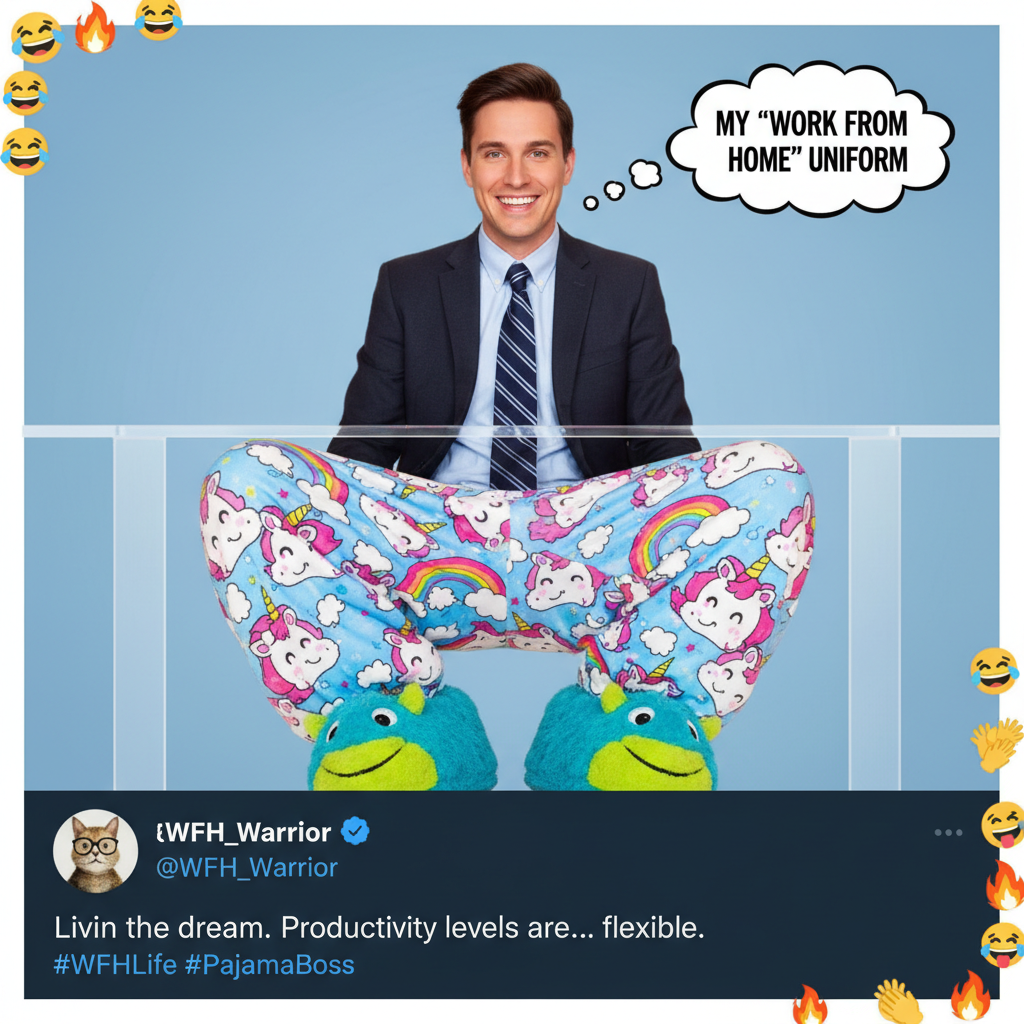 WFH means I've attended meetings in pajamas. Don't tell my boss.