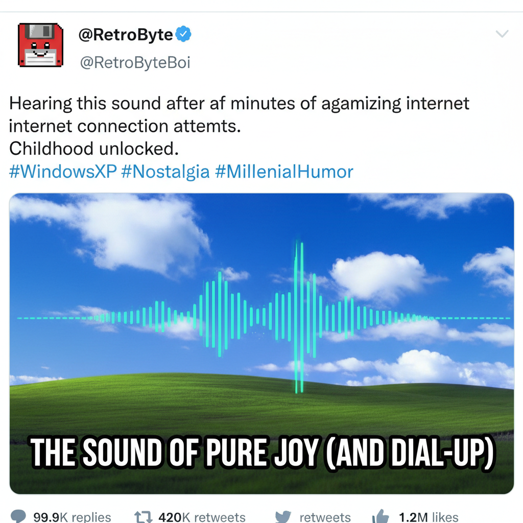 Hearing the Windows XP startup sound hits different now. Instant time travel.