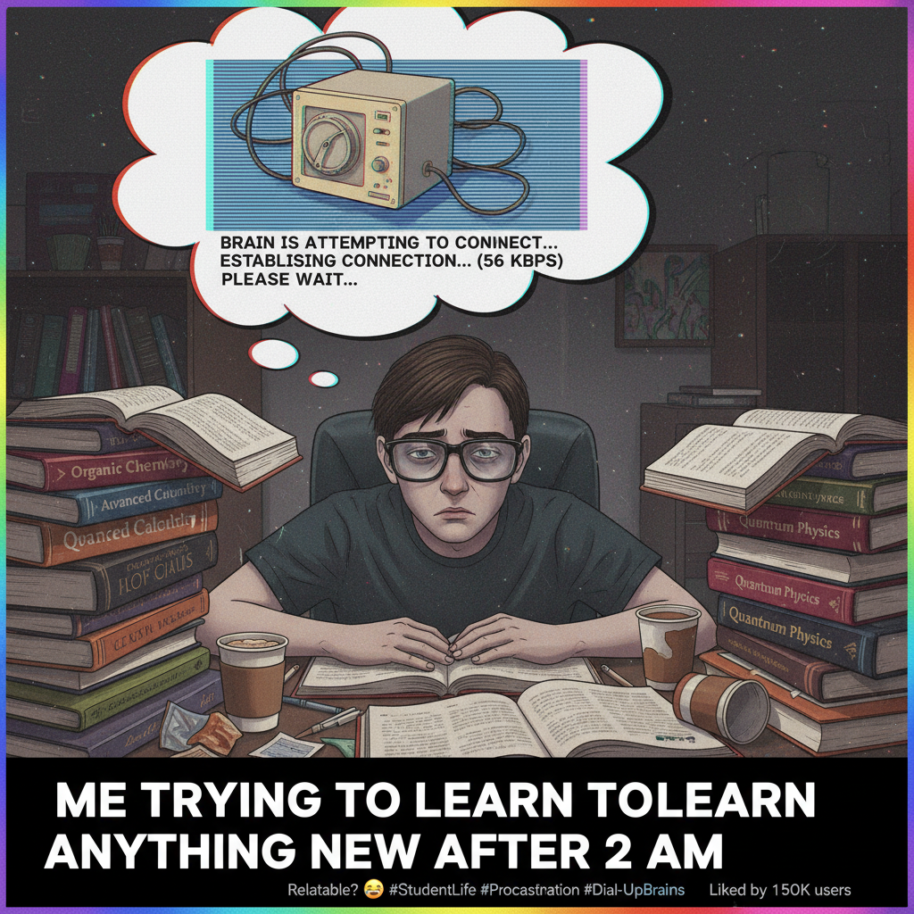 My brain during exam season: *dial-up modem sounds*