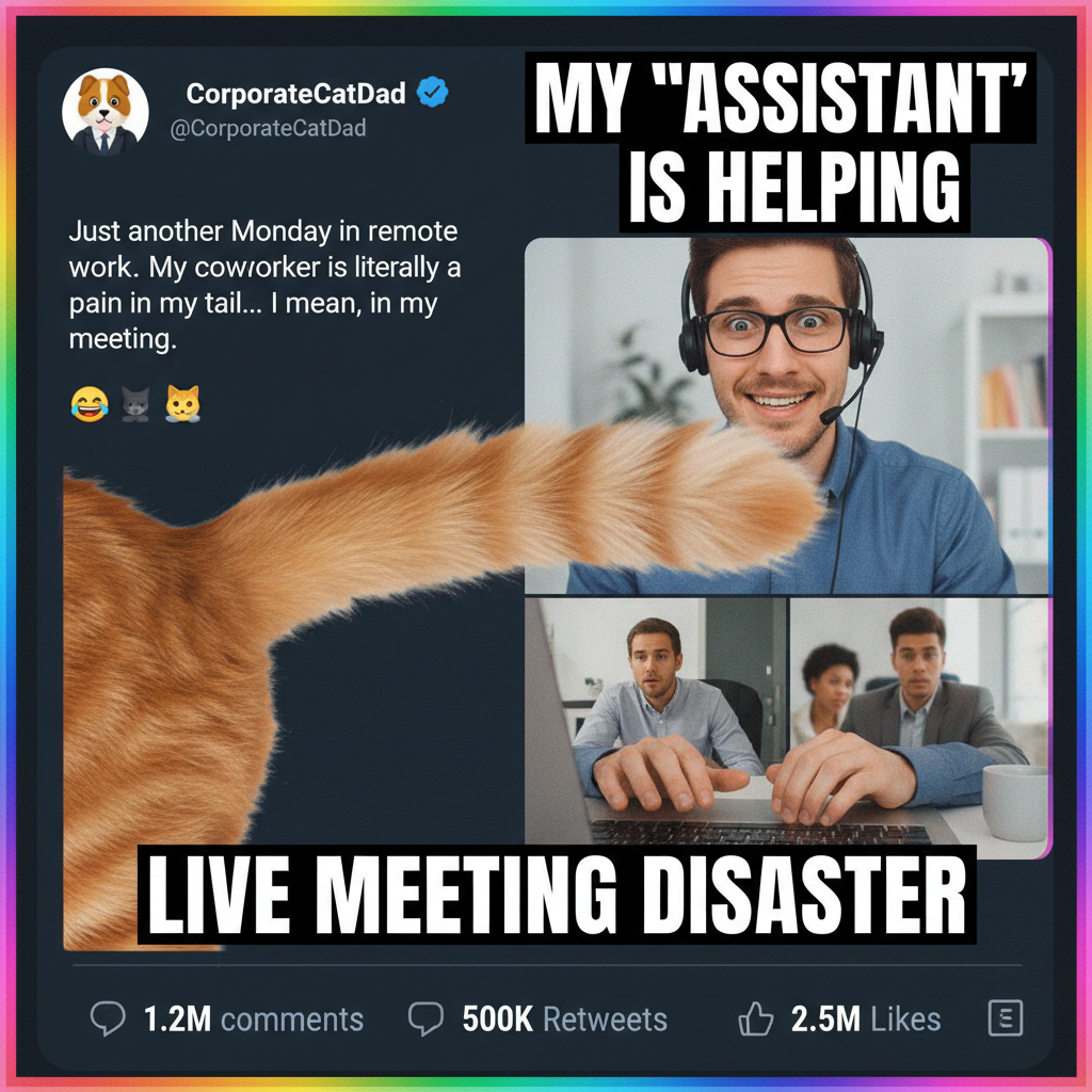 My boss just saw my cat walk across my keyboard during the board meeting. RIP my career.