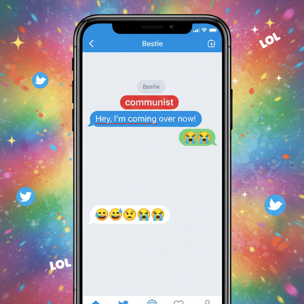 Autocorrect changed 'I'm coming' to 'I'm communist.' My family group chat is wild.