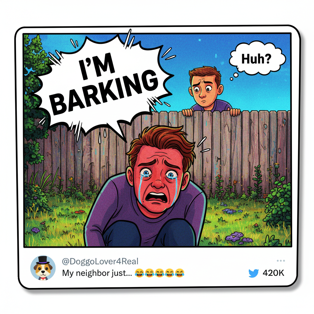 Autocorrect changed 'I'm baking' to 'I'm barking.' My neighbors are concerned.