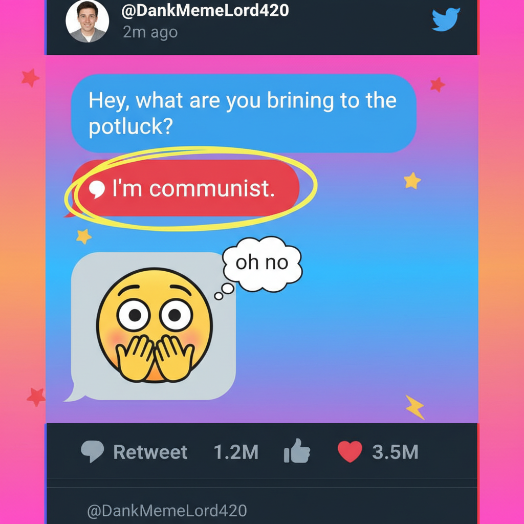 Autocorrect just changed 'I'm coming' to 'I'm communist.' My boss is gonna love this.