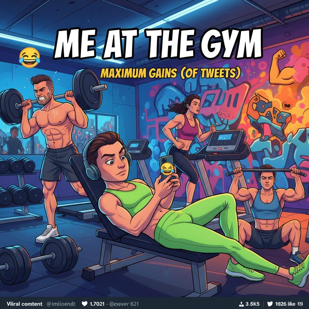 I go to the gym to lift my phone and scroll. It counts, right?