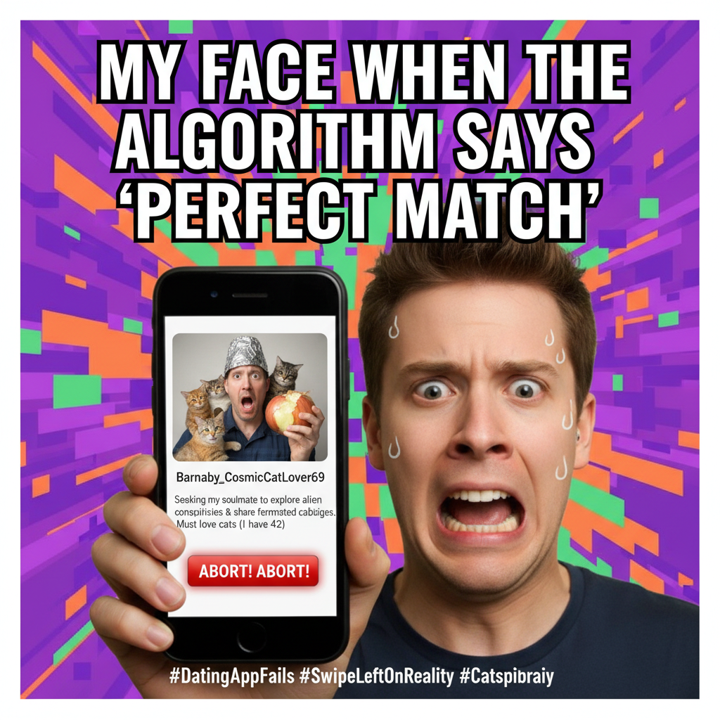 Dating apps are just 'swipe left on everyone' until you accidentally swipe right on your ex's cousin.