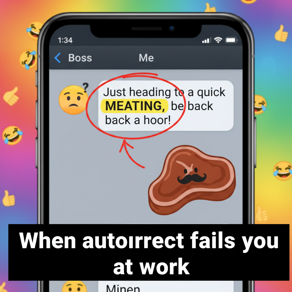Autocorrect changed 'meeting' to 'meating'. My boss thinks I'm inviting him to a BBQ.